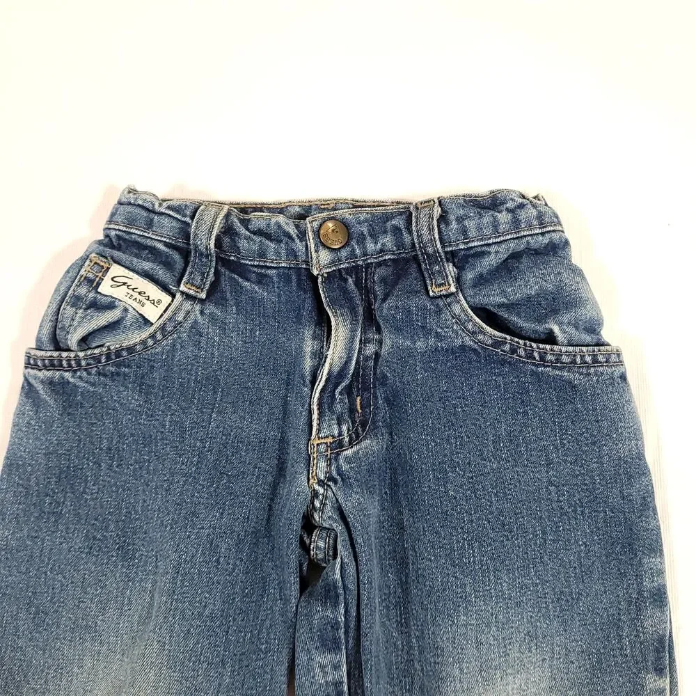Baby Guess Vtg V back Carpenter Jeans 2T 2 years Denim Y2K 90s cargo GORP